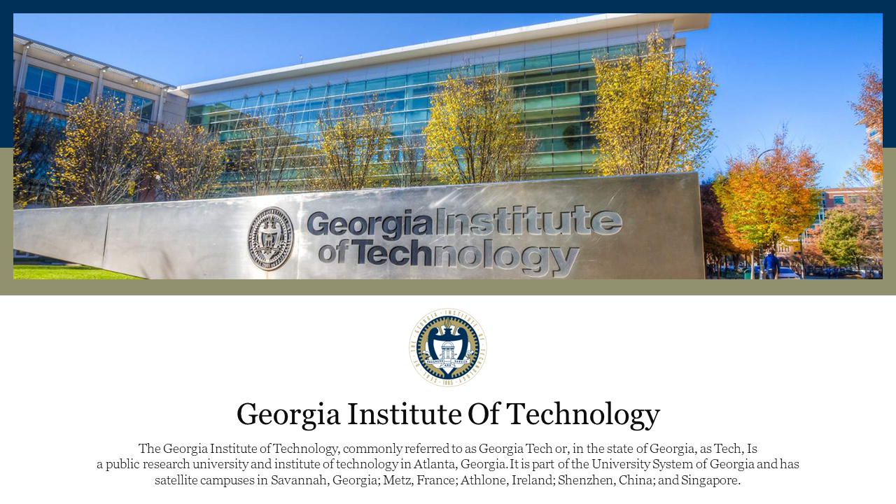Georgia Tech PowerPoint Template